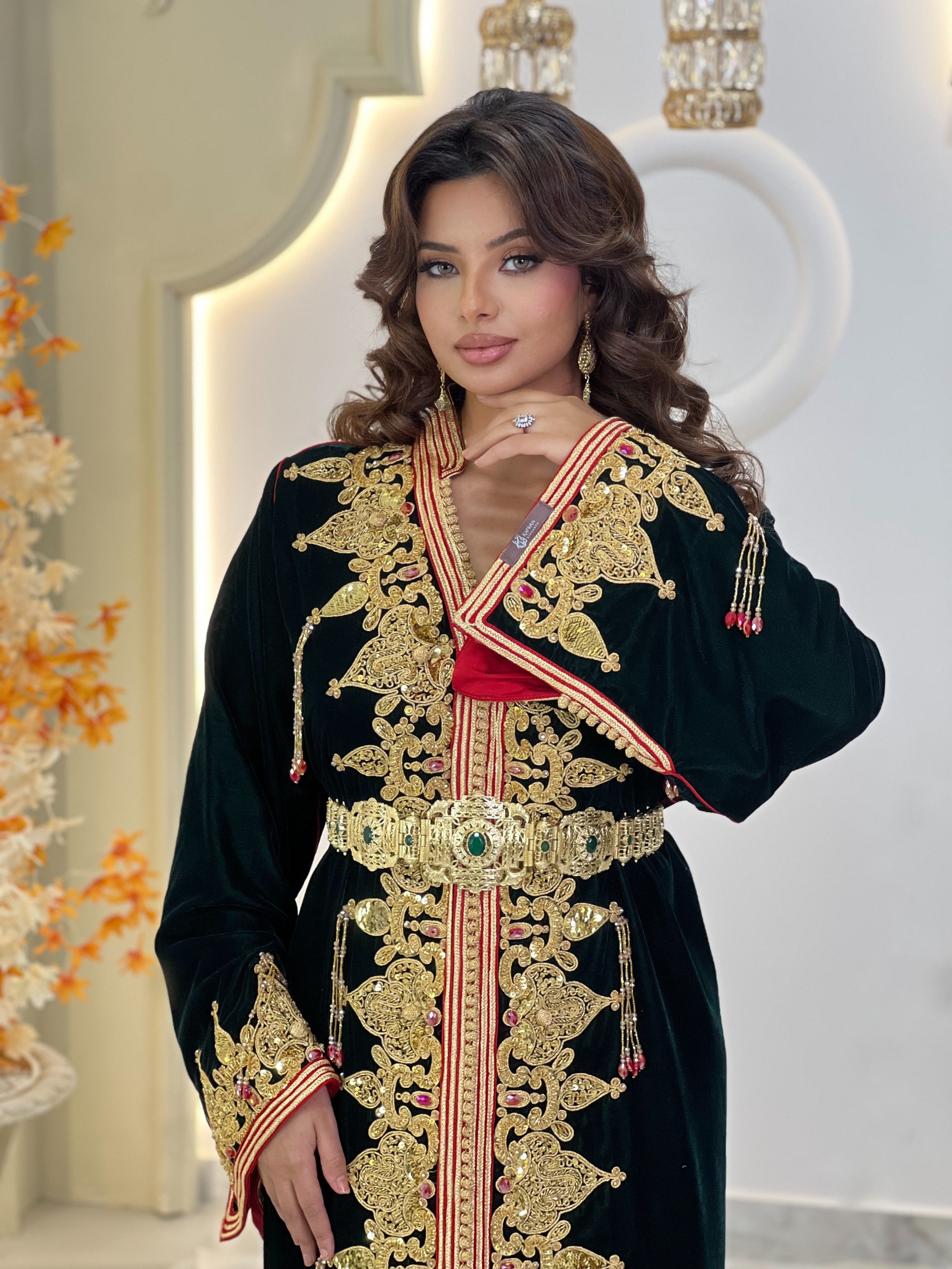 Crimson Green Velvet