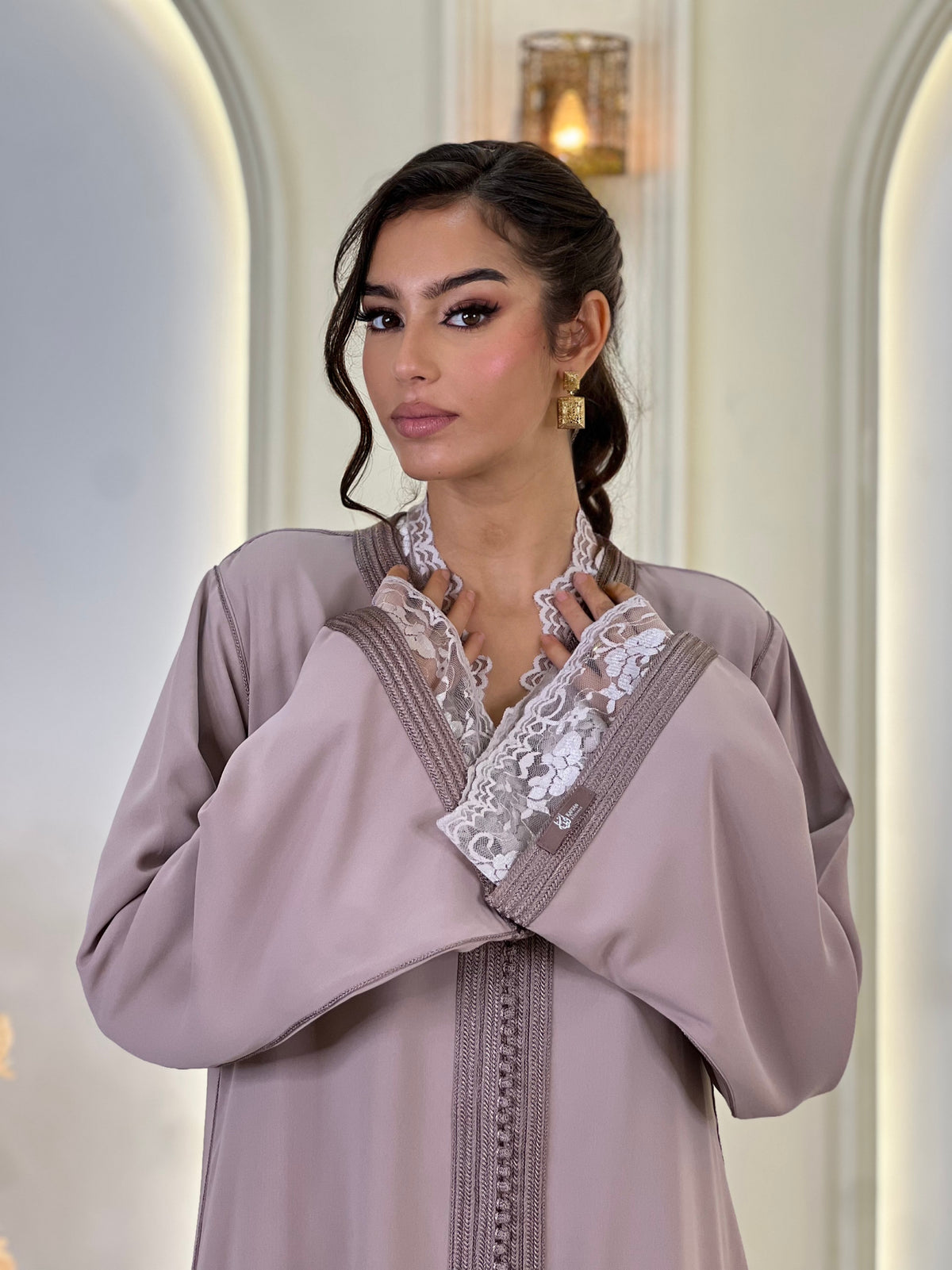 Ravellia, Moroccan lebsa in crepe – view 7 | Kaftan Elegance
