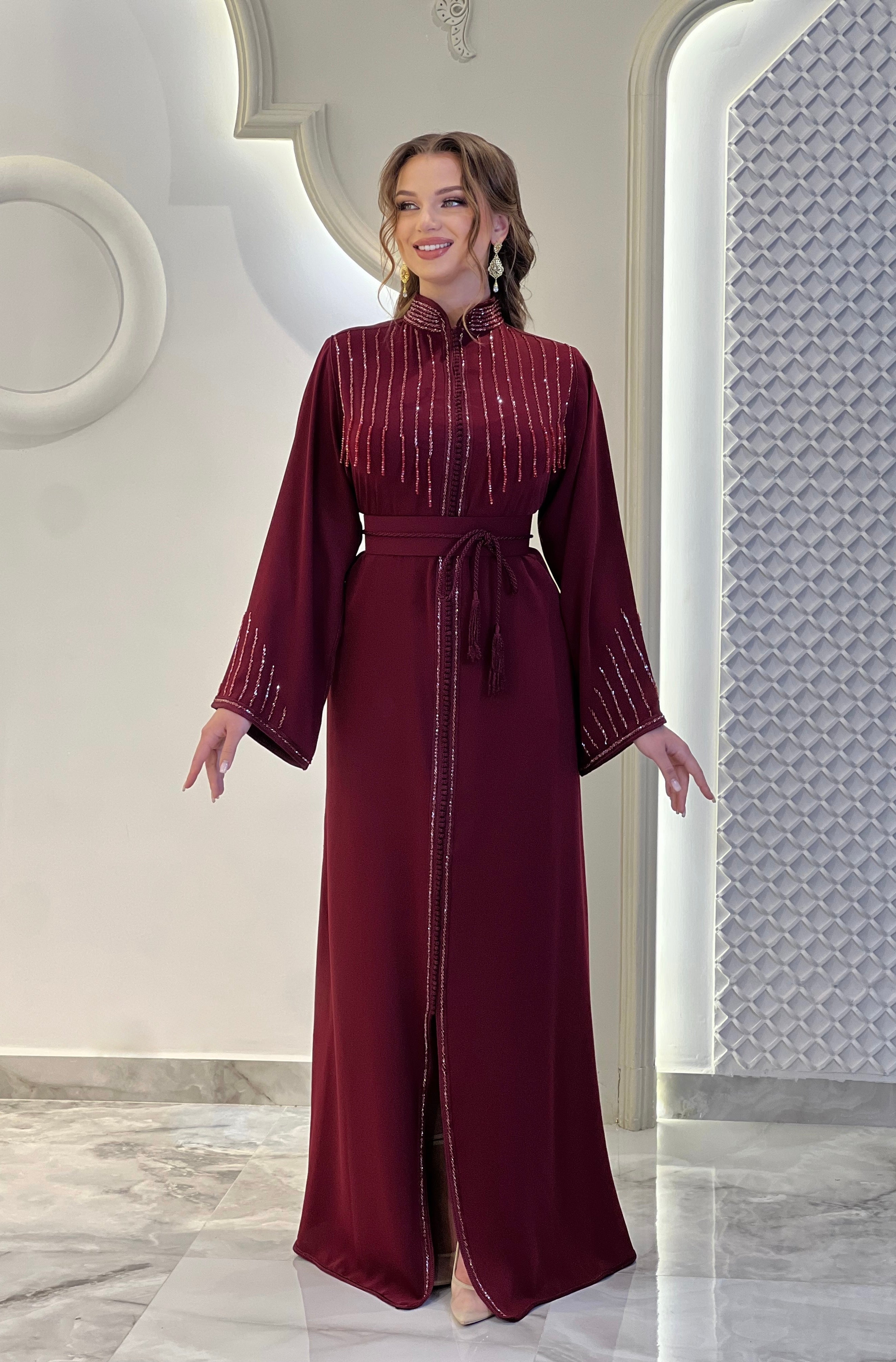 Kaftan Liam Bordeaux