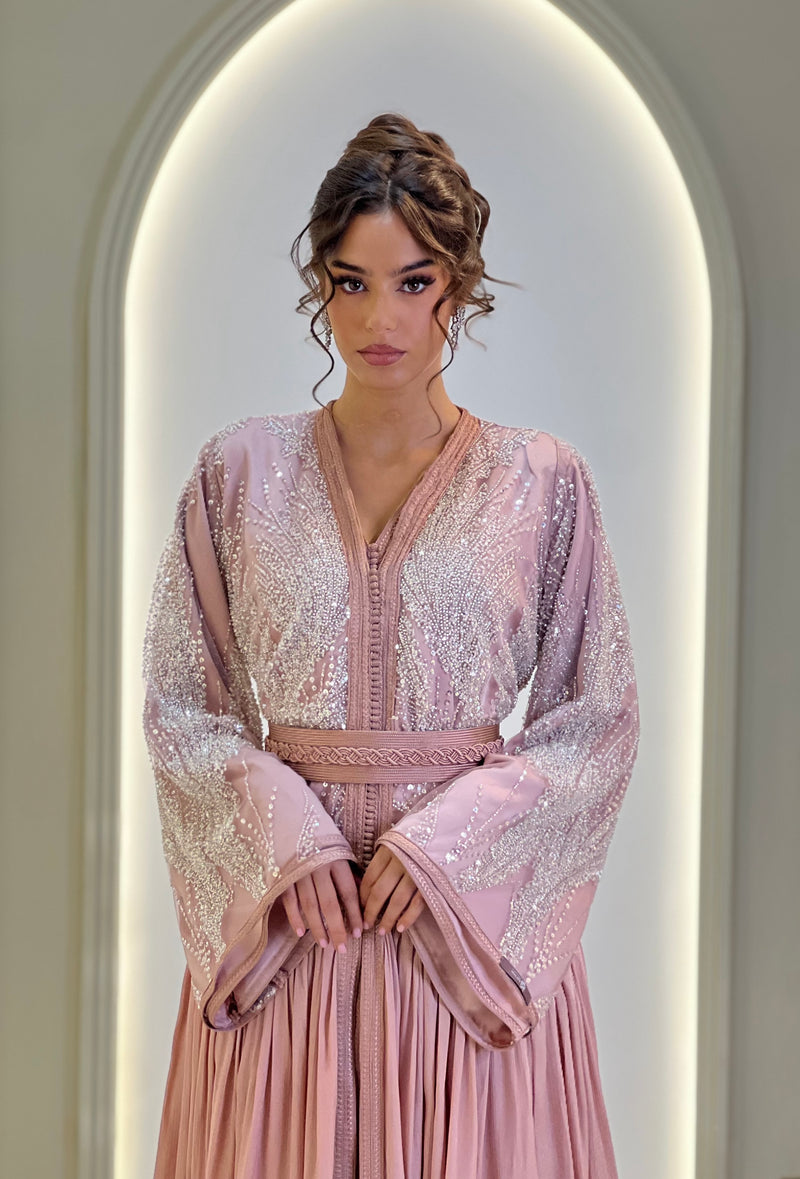 Ana, Moroccan lebsa in organza | Kaftan Elegance