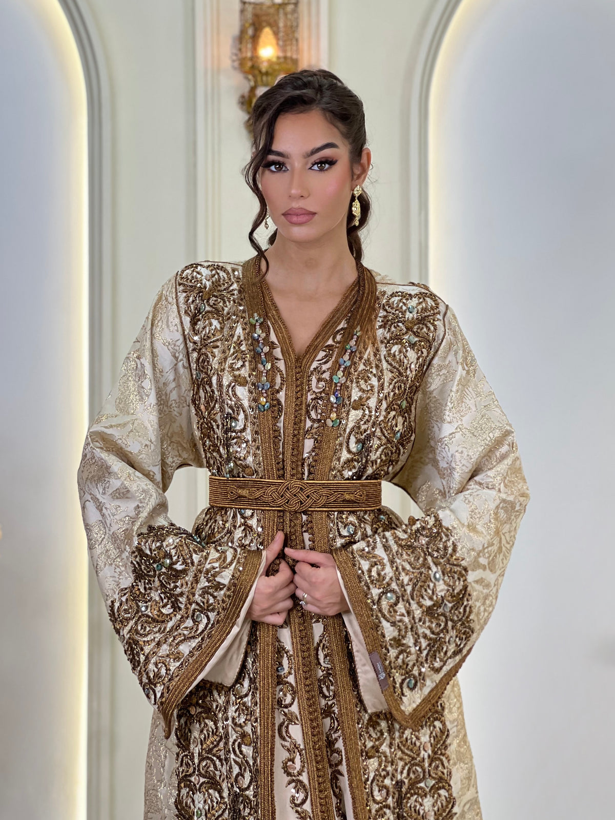 Lebsa Reine, Moroccan lebsa in brocade – view 4 | Kaftan Elegance
