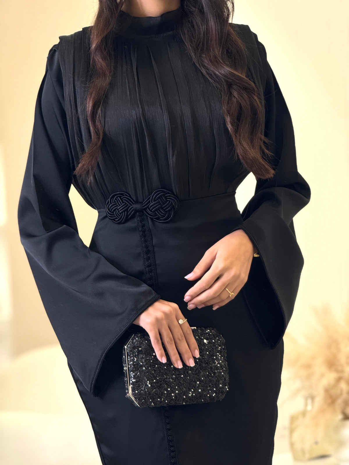 Black Pleated