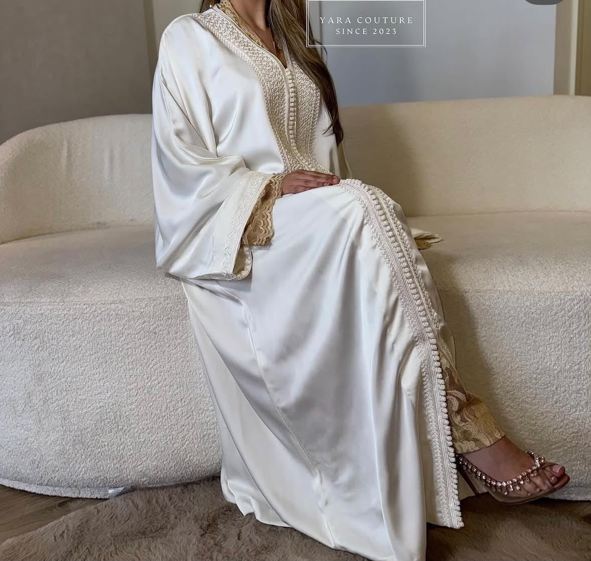 Kaftan withe Size S /kaftan brown Size XXL