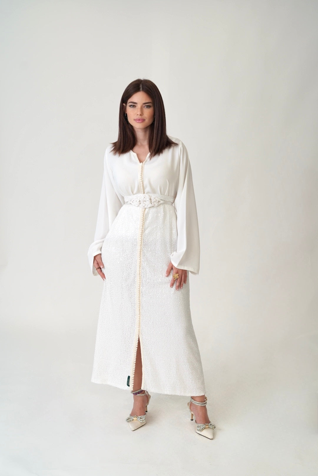 Amalya white sequins